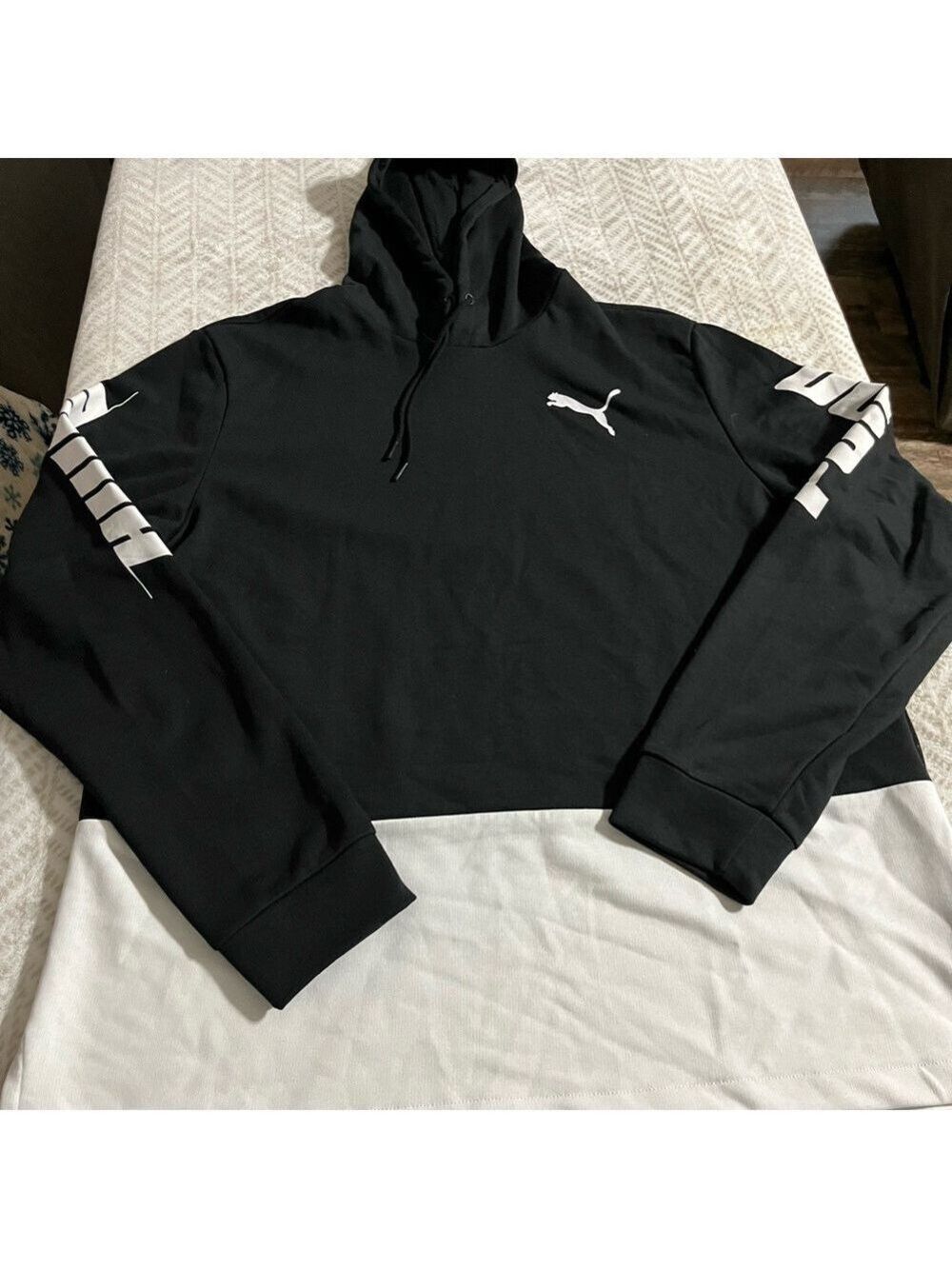 Puma Black Hoodie with Logo Large